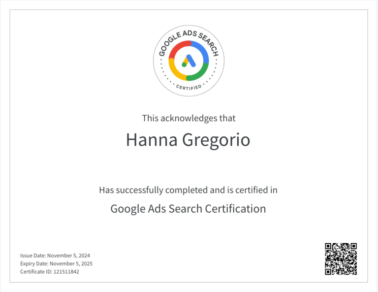 Google Search Ads Certification